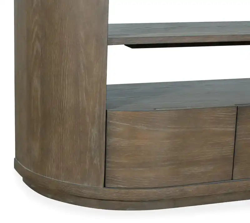 Eldon 60 Modern Round Solid Wood Sofa Table with Storage - Porpoise