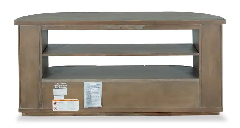 Eldon 60 Modern Round Solid Wood Sofa Table with Storage - Porpoise
