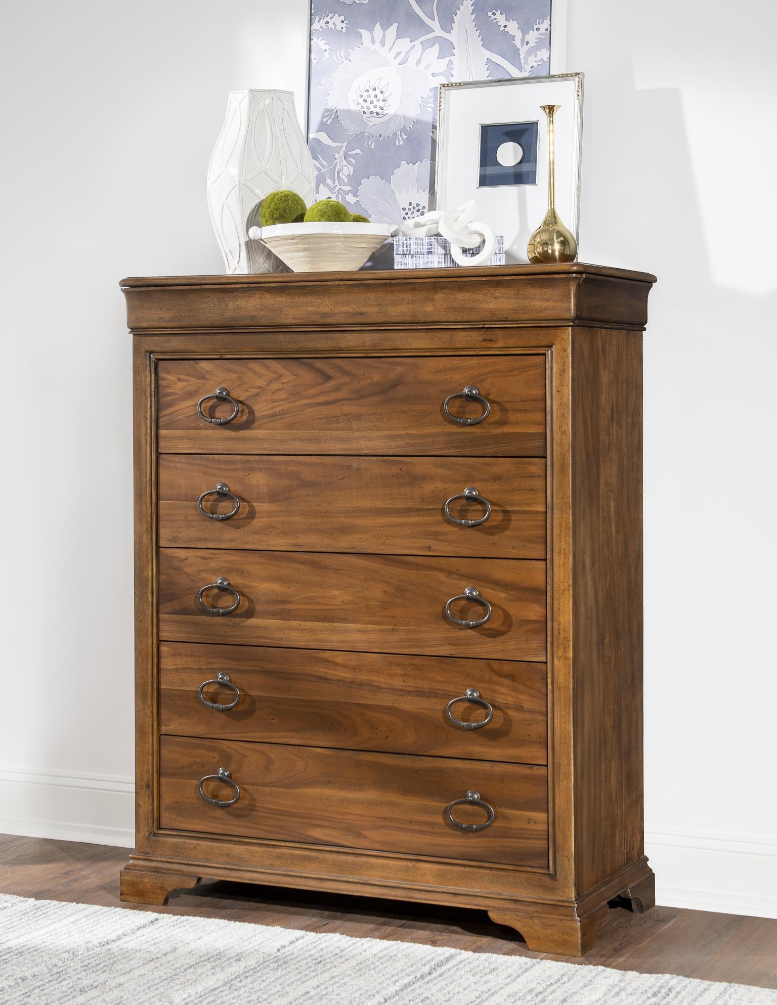 Chest Walnut product Features Beautiful Walnut Veneer Waterfall Top s and Bracket Feet