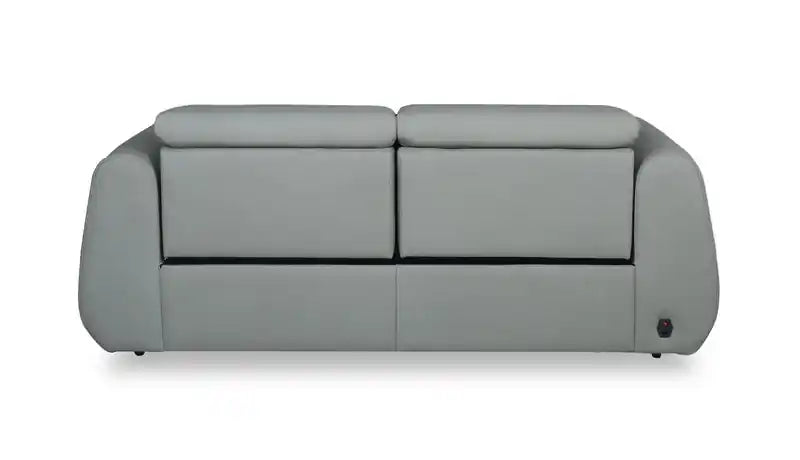Gianna 76 Genuine Leather Power Reclining Sofa with Power Headrests and USB Ports - Spa Blue