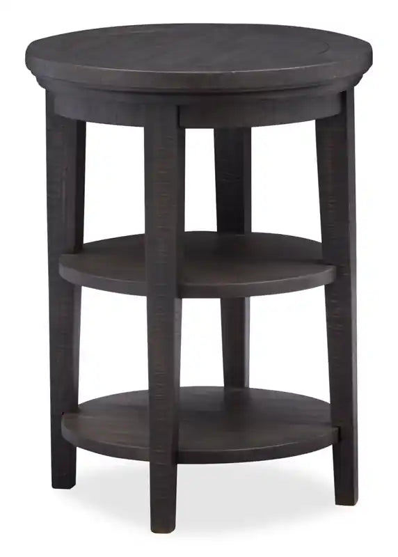 Hanson 18 Round Traditional Pine End Table
