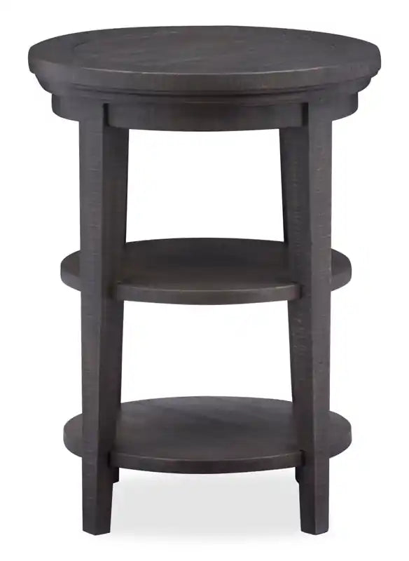 Hanson 18 Round Traditional Pine End Table