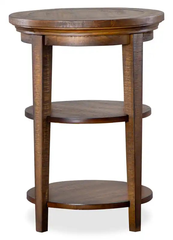 Hanson 18 Round Traditional Pine End Table