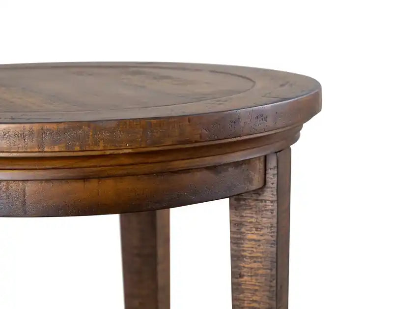 Hanson 18 Round Traditional Pine End Table
