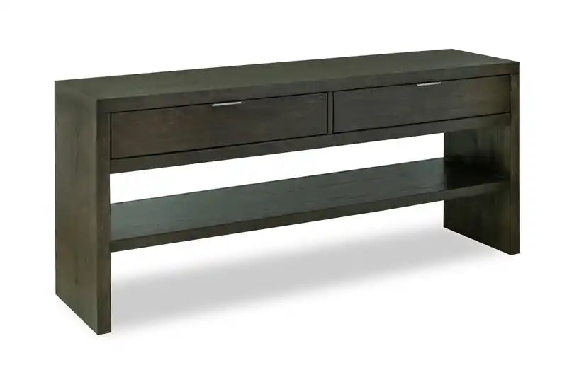 Hatfield 64 Modern Solid Wood Sofa Table with Storage - Homestead Brown