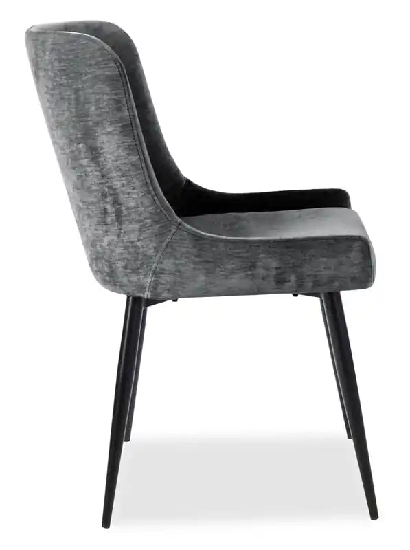 Lexi Dining Chair with Velvet-Look Fabric