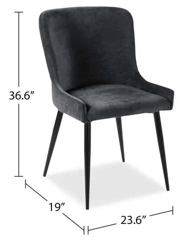 Lexi Dining Chair with Velvet-Look Fabric