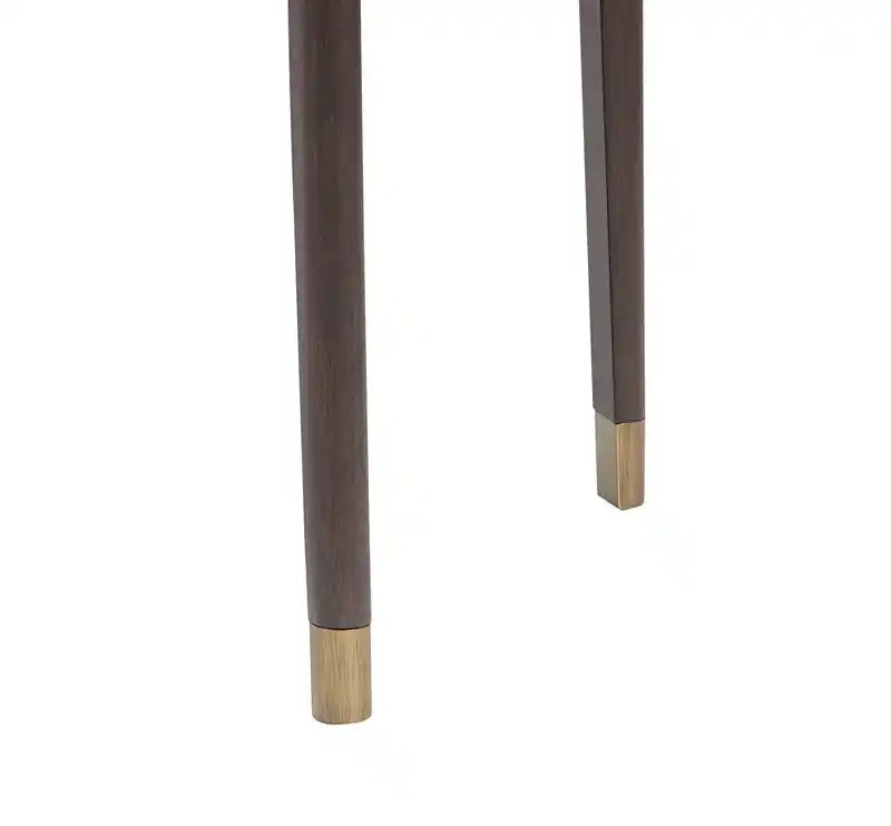 Neeva 24 Modern Round End Table - Dark Brown Birch