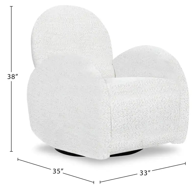 Shay 33 Chenille Fabric Swivel Glider Reclining Accent Chair - River Rock Beige